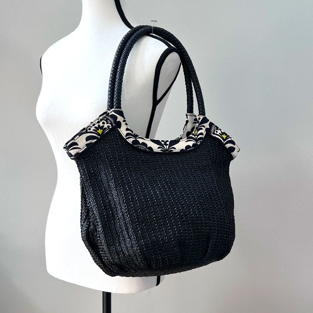 Vera Bradley Straw Bucket Tote in Fanfare‎